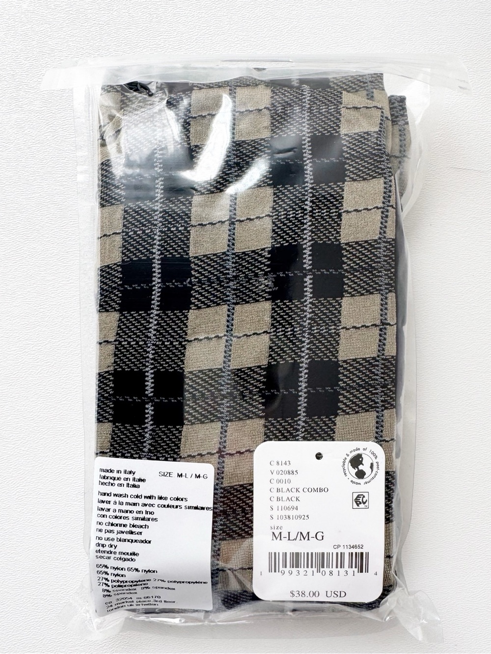Free People Highland Hues Tartan Tights in Tan/Black | NWT - Picture 5 of 7